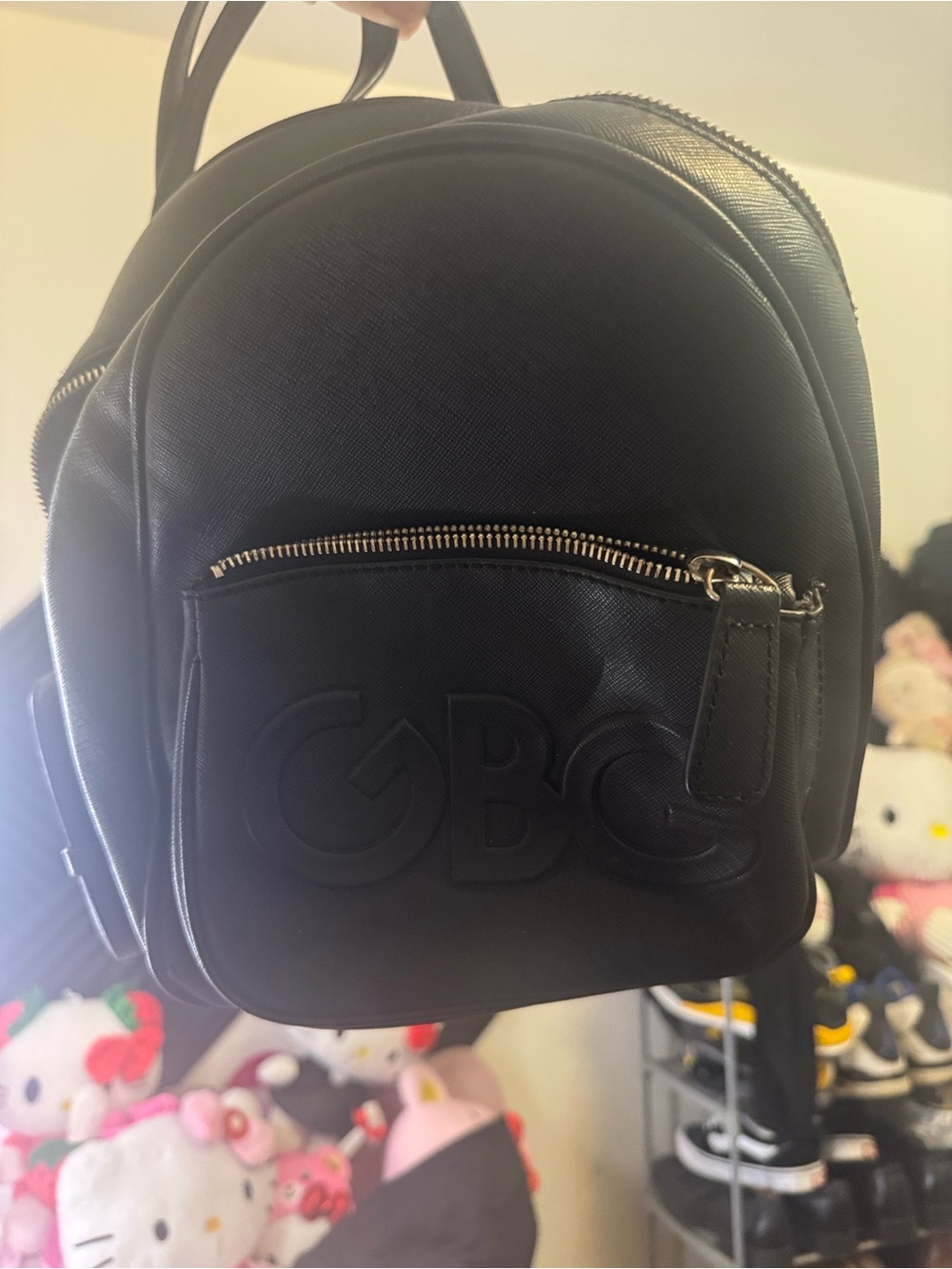 GBG Los Angeles Black Mini Saffiano Backpack